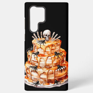 FUNDA PARA SAMSUNG GALAXY S22 ULTRA HALLOWEEN LAYER CAKE NARANJA SPOOKY