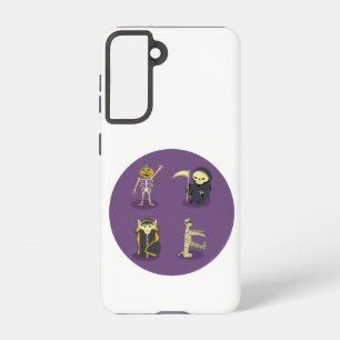 Funda Para Samsung Galaxy S21 Halloween Skeleton Dracula Mummy Grim Reaper