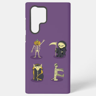 Funda Para Samsung Galaxy S22 Ultra Halloween Skeleton Dracula Mummy Grim Reaper