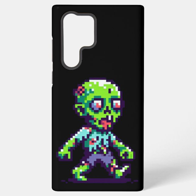 Funda Para Samsung Galaxy Halloween zombie divertido de 8 bits (Reverso )