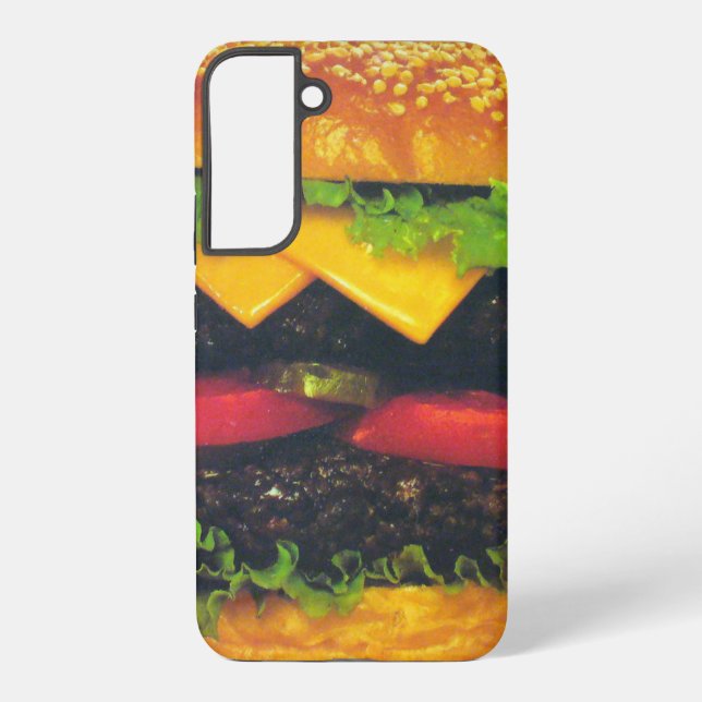 Funda Para Samsung Galaxy Hamburguesa doble de lujo con queso (Reverso )