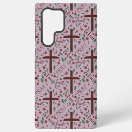 Funda Para Samsung Galaxy S22 Ultra Hand-drawn Lenten Cross and Roses Samsung Case