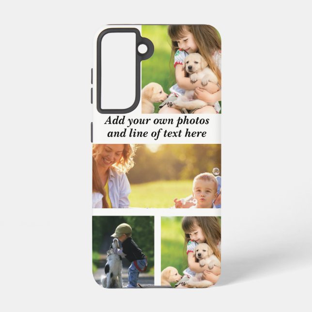 Funda Para Samsung Galaxy Haz tu propio collage de fotos y texto (Reverso )