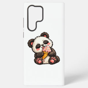 Funda Para Samsung Galaxy S22 Ultra Helado de Panda Adorable