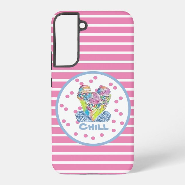 Funda Para Samsung Galaxy Helado rosa helado frío (Reverso )