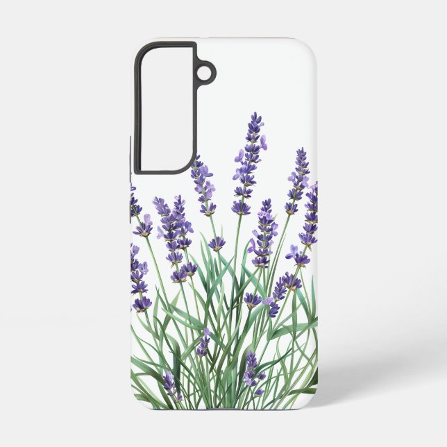 Funda Para Samsung Galaxy Hermosa Flor de flores de jardín de lavanda (Reverso )