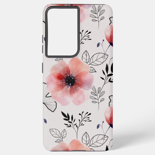 Funda Para Samsung Galaxy Hermosa floral (Reverso )