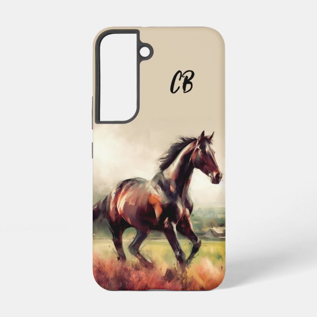 Funda Para Samsung Galaxy Hermosas iniciativas Personalizados de caballos ma (Reverso )