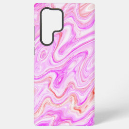 Funda Para Samsung Galaxy S22 Ultra Hermoso Color Abstracto Rosa Mármol Texturizado