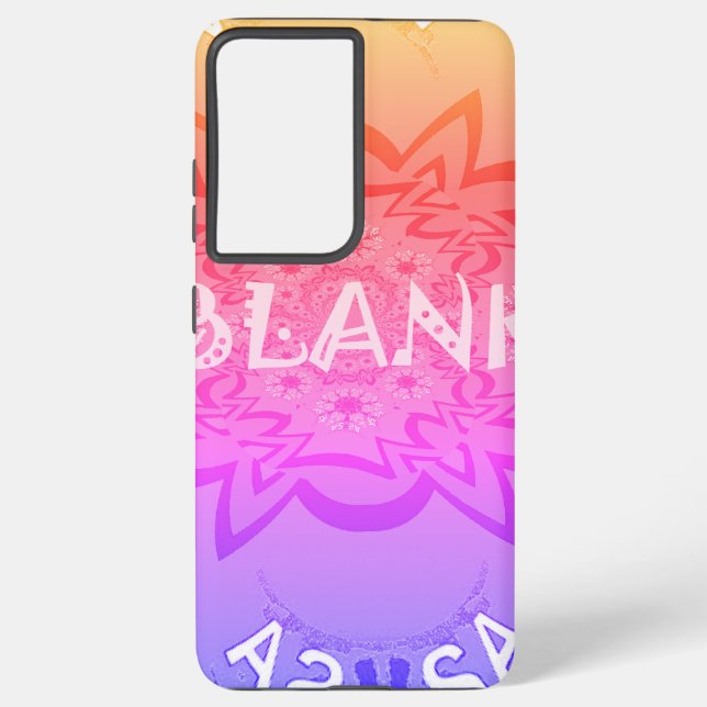 Funda Para Samsung Galaxy Hermoso diseño de arte floral rosada en tonos vivo (Reverso )