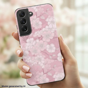 Funda Para Samsung Galaxy S22 Hermoso diseño de flor de cerezo - Floral rosa