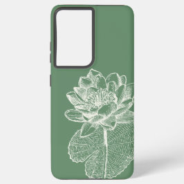 Funda Para Samsung Galaxy S21 Ultra Hermoso diseño de flores de nenúfares de agua