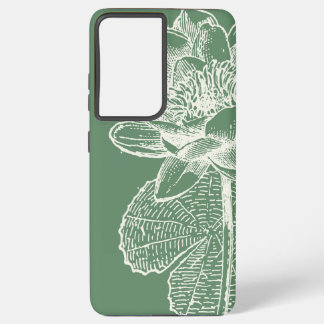 Funda Para Samsung Galaxy S21 Ultra Hermoso diseño de flores de nenúfares de agua
