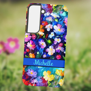 Funda Para Samsung Galaxy S22 Hermoso Multicolor Tu Nombre Personalizado Floral