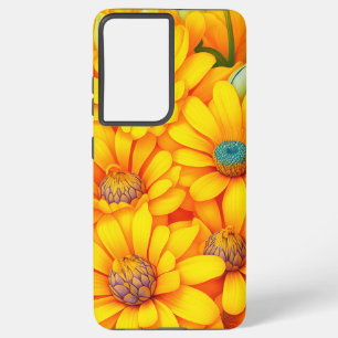 Funda Para Samsung Galaxy S21+ Hermoso patrón de flores amarillas