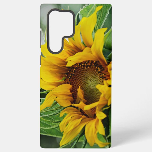 Funda Para Samsung Galaxy Hermoso retrato de girasol (Reverso )