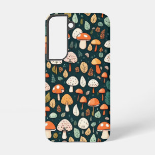 Funda Para Samsung Galaxy S22 Hermosos hongos hojas diseño de cottage core   