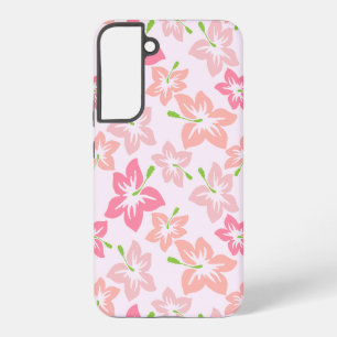 Funda Para Samsung Galaxy S22+ Hibiscus Rosa, Flores Rosa, Patrón De Flores