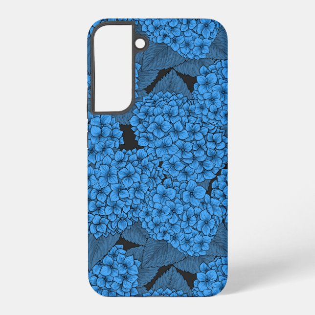 Funda Para Samsung Galaxy Hidrangea azul (Reverso )
