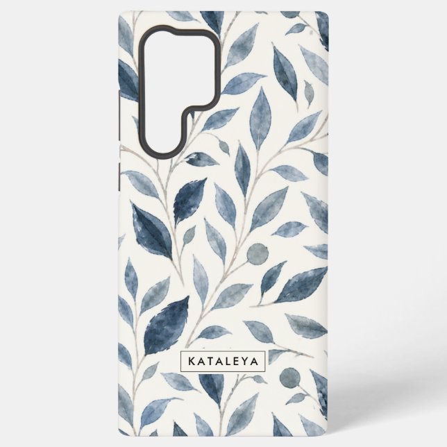 Funda Para Samsung Galaxy Hoja Azul Personalizada (Reverso )