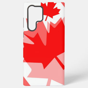 Funda Para Samsung Galaxy S22 Ultra Hoja de Arce Rojo Canadiense Estilo en Capas CANAD