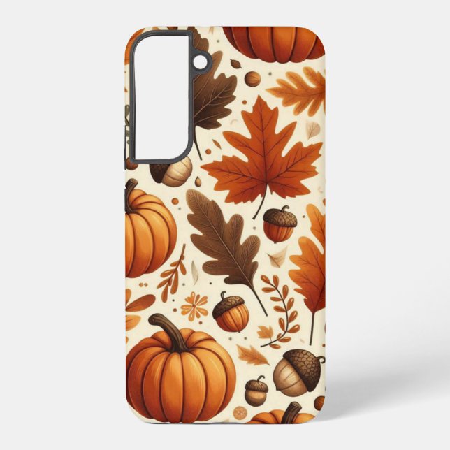 Funda Para Samsung Galaxy hojas/calabazas/bellotas clásicas Otoño (Reverso )