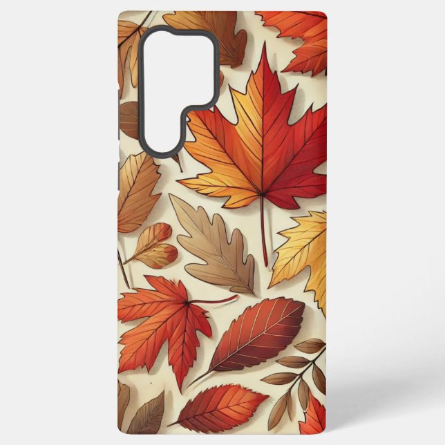 Funda Para Samsung Galaxy hojas clásicas de otoño (Reverso )