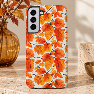Funda Para Samsung Galaxy S22+ Hojas de otoño en acuarela: vibrante follaje de ot
