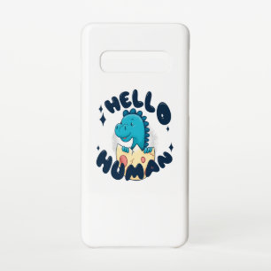 Funda Para Samsung Galaxy S10 Hola Dinosaurio divertido humano