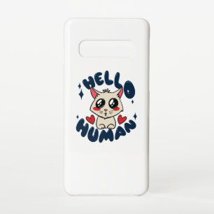 Funda Para Samsung Galaxy S10 Hola gato humano