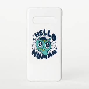 Funda Para Samsung Galaxy S10 Hola gato humano