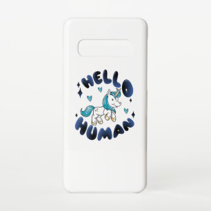 Funda Para Samsung Galaxy S10 Hola humana, querida Unicorn