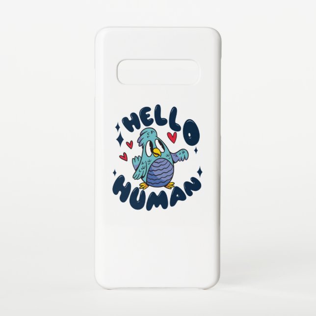 Funda Para Samsung Galaxy Hola lindo pájaro humano (Reverso)