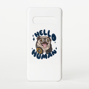 Funda Para Samsung Galaxy S10 Hola perro de Cute humano