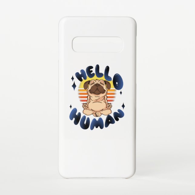 Funda Para Samsung Galaxy Hola perro de yoga meditador humano (Reverso)