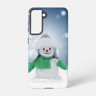 Funda Para Samsung Galaxy S21 Hombre de nieve de invierno SlipperyJoe bufanda ve