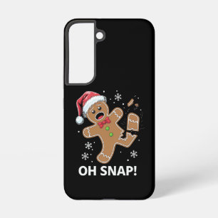Funda Para Samsung Galaxy S22 Hombre de pan de jengibre Oh Navidades de chapa Gr