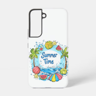 Funda Para Samsung Galaxy S22 Hora de verano - Ilustracion de playa de verano