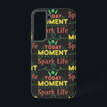 Funda Para Samsung Galaxy S22 Hoy, momento, vida de chispa<br><div class="desc">Más allá de las formas: Momento de hoy,  vida de chispa,  mensajes positivos con gente alegre,  copos de nieve,  y la esencia de vivir la vida con amor y abrazar el presente con un futuro impulsado por el amor y la positividad.</div>