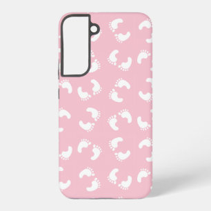 Funda Para Samsung Galaxy S22+ Huellas para bebés, pies para bebés, pasos, Chica