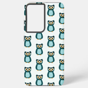 Funda Para Samsung Galaxy S21 Ultra Ilustracion de búho azul