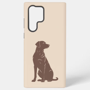 Funda Para Samsung Galaxy S22 Ultra Ilustración de silueta de labrador negro