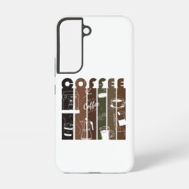 Funda Para Samsung Galaxy S22 Ilustración de tipografía de café vintage dibujada
