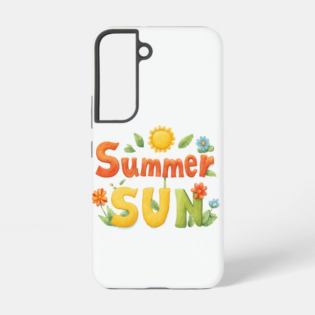 Funda Para Samsung Galaxy Ilustracion del sol de verano (Reverso )