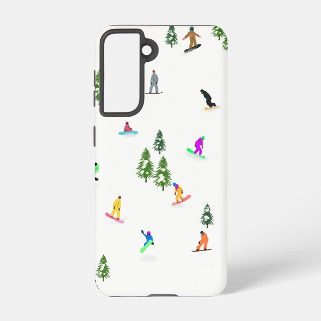 Funda Para Samsung Galaxy Ilustracion moderno de Snowboard (Reverso )