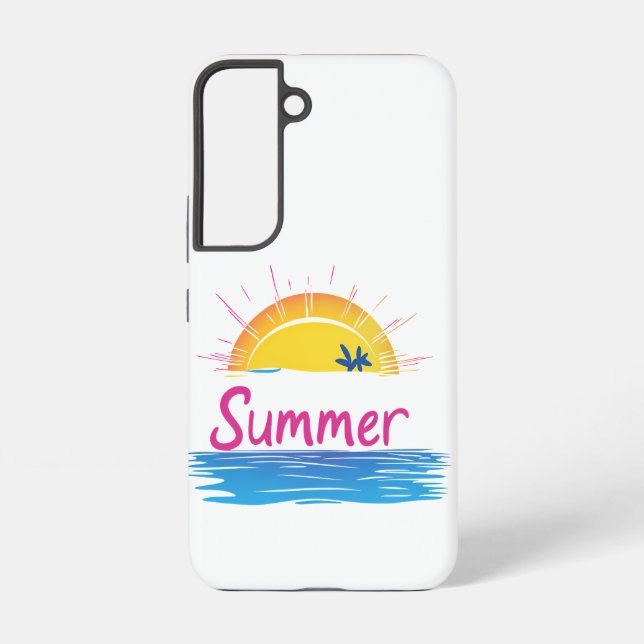 Funda Para Samsung Galaxy Ilustracion Sunset Summer Beach (Reverso )