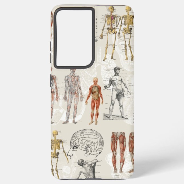 Funda Para Samsung Galaxy Ilustraciones de la biología de la anatomía veneci (Reverso )