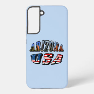 Funda Para Samsung Galaxy S22+ Imagen de Arizona y texto de bandera de EE. UU.
