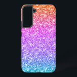 Funda Para Samsung Galaxy S22  Impresión de textura de Purpurina de imitación col<br><div class="desc">Imagen de una colorida textura purpurina con gradiente rosa,  púrpura,  azul y naranja</div>