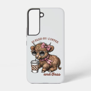 Funda Para Samsung Galaxy S22 Impulsado por Café y Sarcasmo
